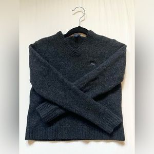 Boys Medium Toddler Gray 100% Lambswool Sweater